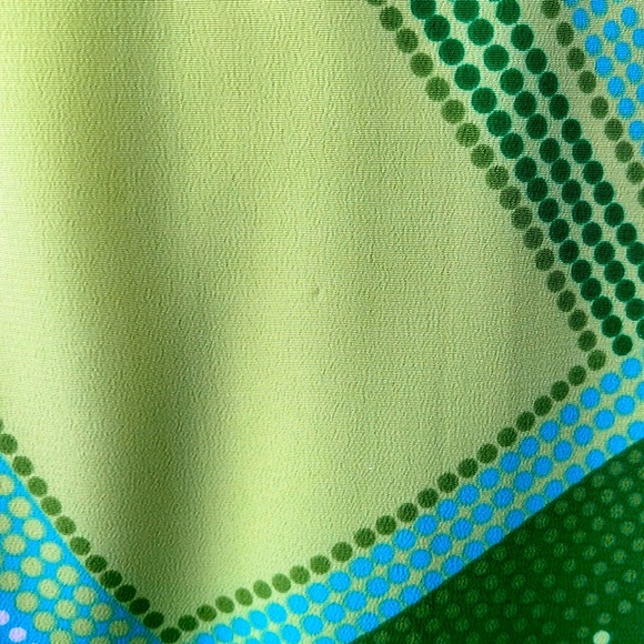 Fabulous Colorful 100% Silk 💚 St. Vincent Dress with Adjustable Straps - Size 8 - Picture 8 of 10